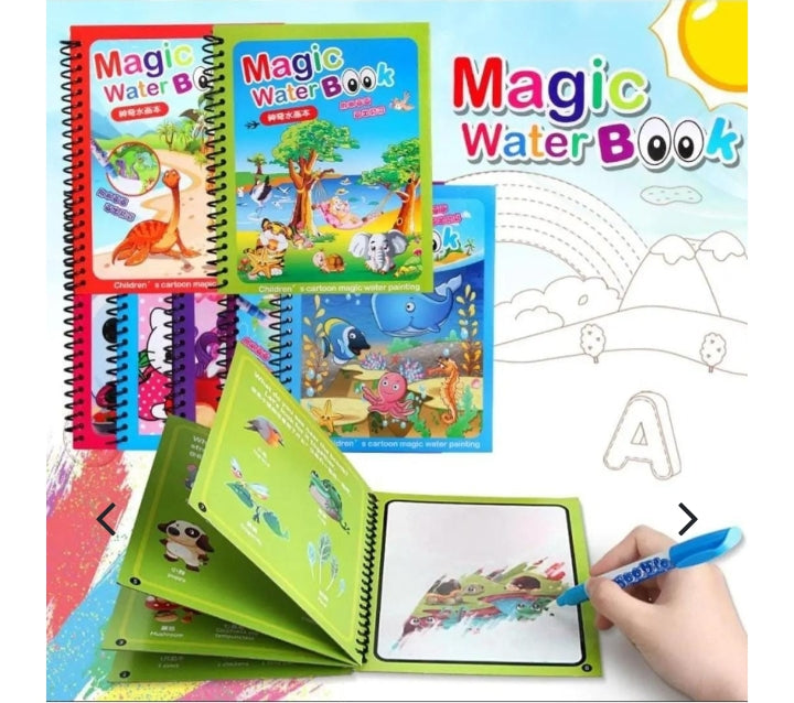 Magic Water Book + 6.5-Inch Multi-Color LCD Electronic Writing Tablet | Top Quality