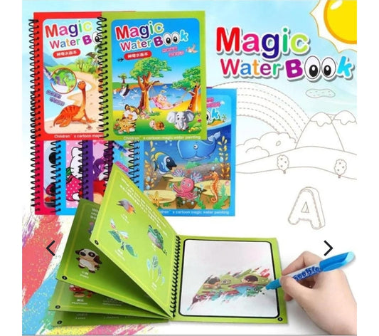 Magic Water Book + 6.5-Inch Multi-Color LCD Electronic Writing Tablet | Top Quality